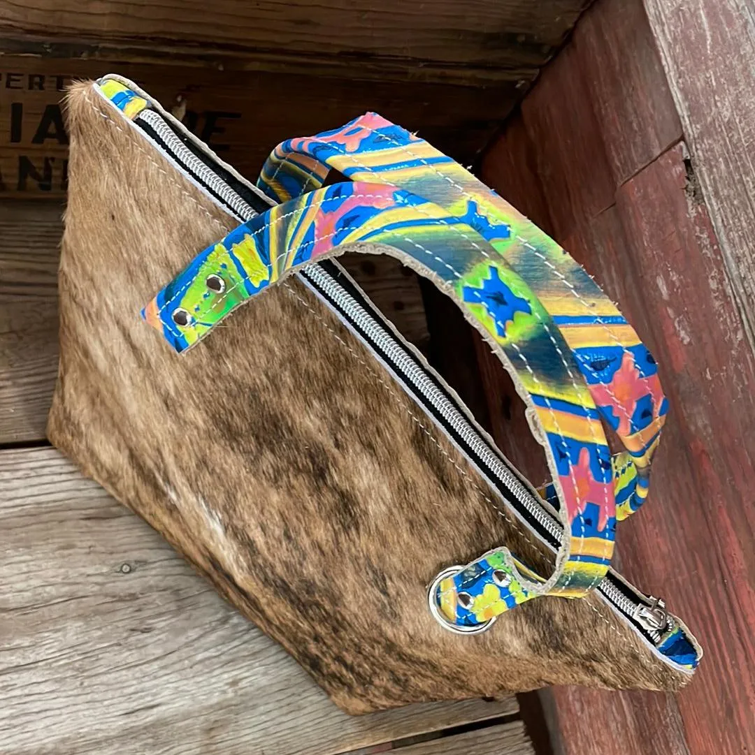 013 Feed Bag - Brindle w/ Neon Trip