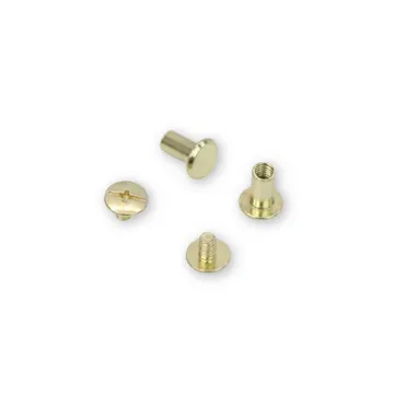 12 LARGE CHICAGO SCREWS 10MM Gold--- Sallie Tomato