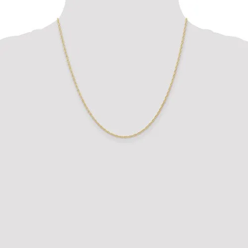 14k Yellow Gold 1.35 mm Cable Rope Chain