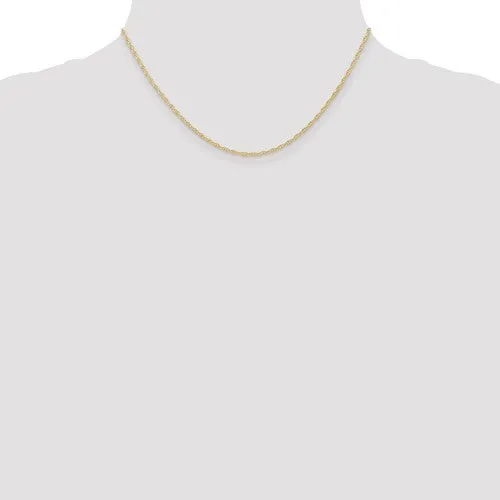 14k Yellow Gold 1.35 mm Cable Rope Chain