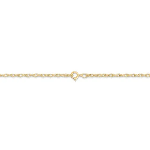 14k Yellow Gold 1.35 mm Cable Rope Chain