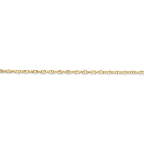 14k Yellow Gold 1.35 mm Cable Rope Chain