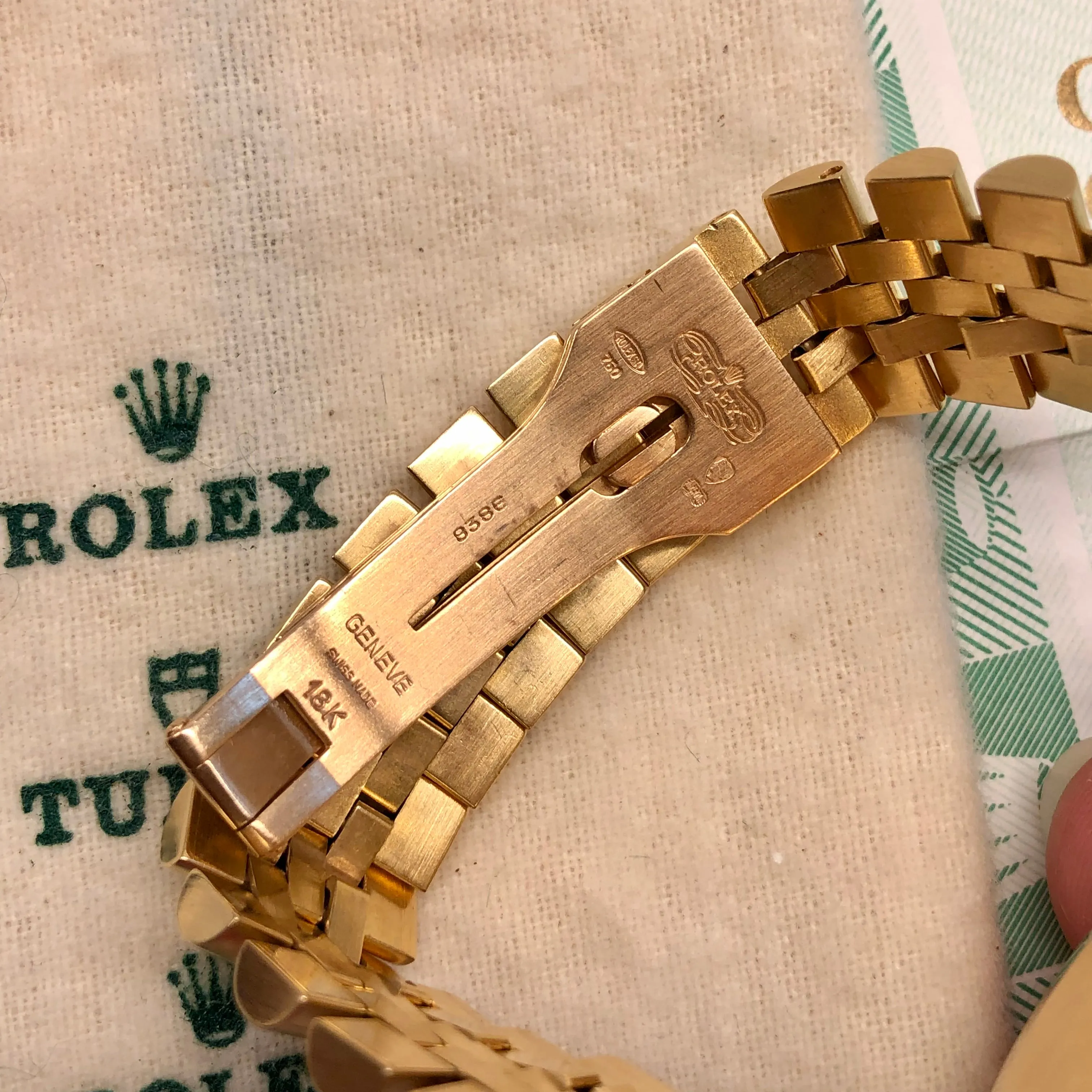 1981 Rolex GMT MASTER 16758 Root Beer 18K Yellow Gold Nipple Dial Wristwatch Box Papers