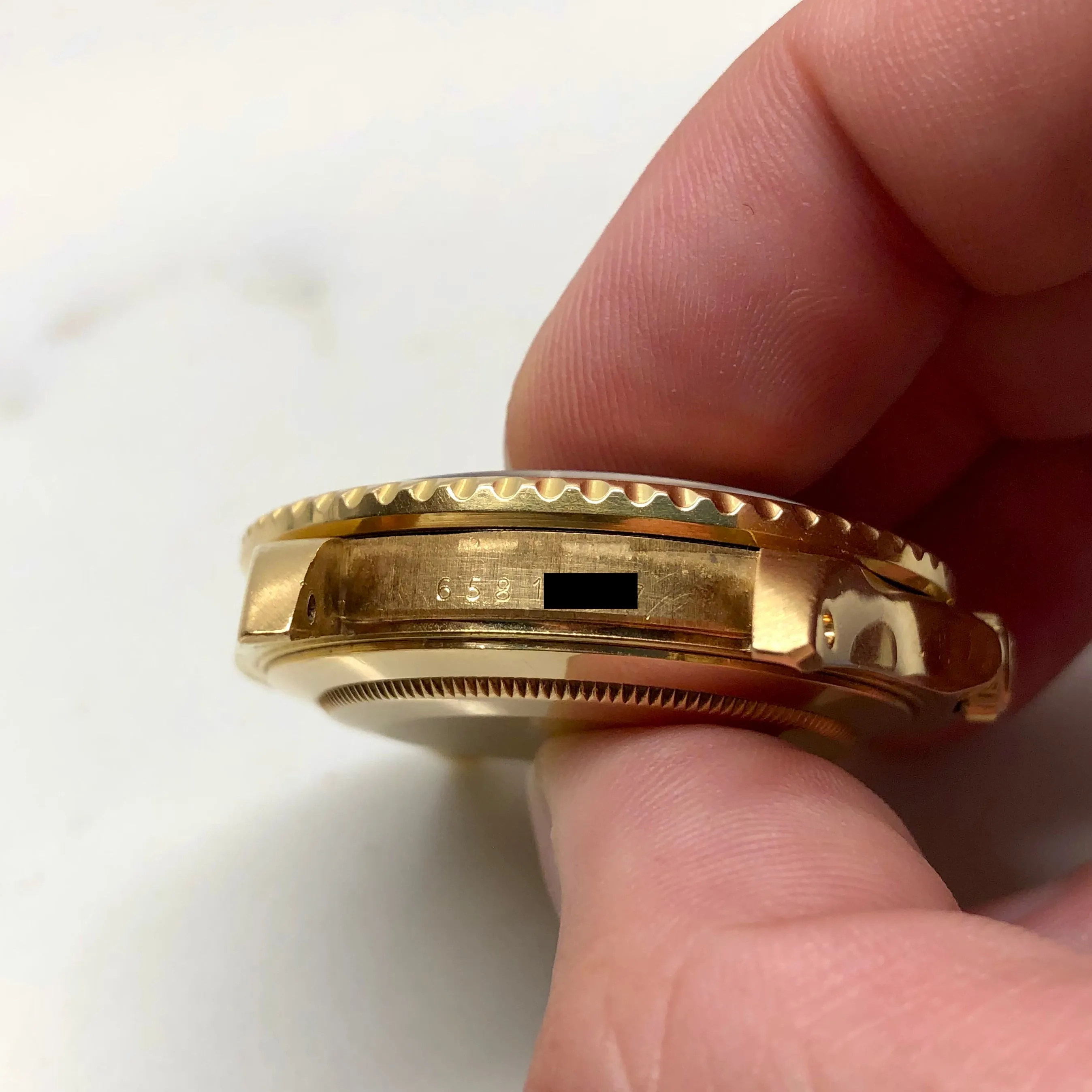 1981 Rolex GMT MASTER 16758 Root Beer 18K Yellow Gold Nipple Dial Wristwatch Box Papers