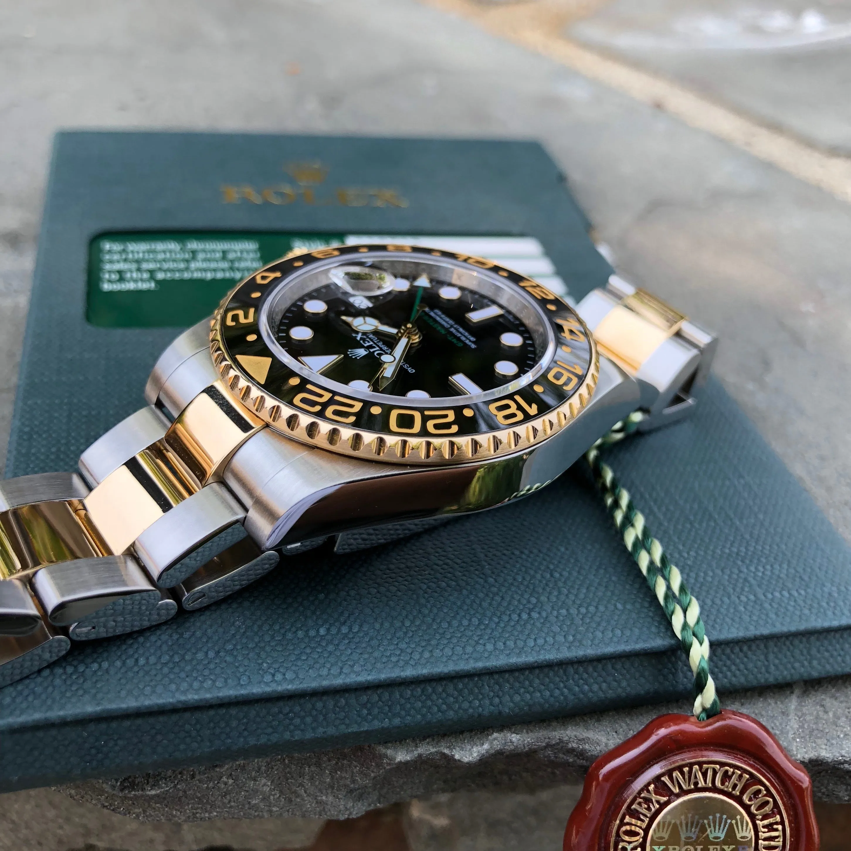 2008 Rolex GMT Master II 116713 Two Tone Steel Gold "M" Serial Watch Box Papers