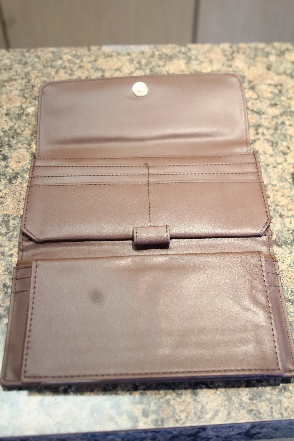 ADO | Classy Soft Faux Leather Trifold Wallet Brown