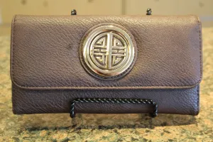 ADO | Classy Soft Faux Leather Trifold Wallet Brown