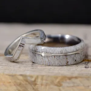 Antler, Silver Arrow Pinstripes, Metal V-Ring