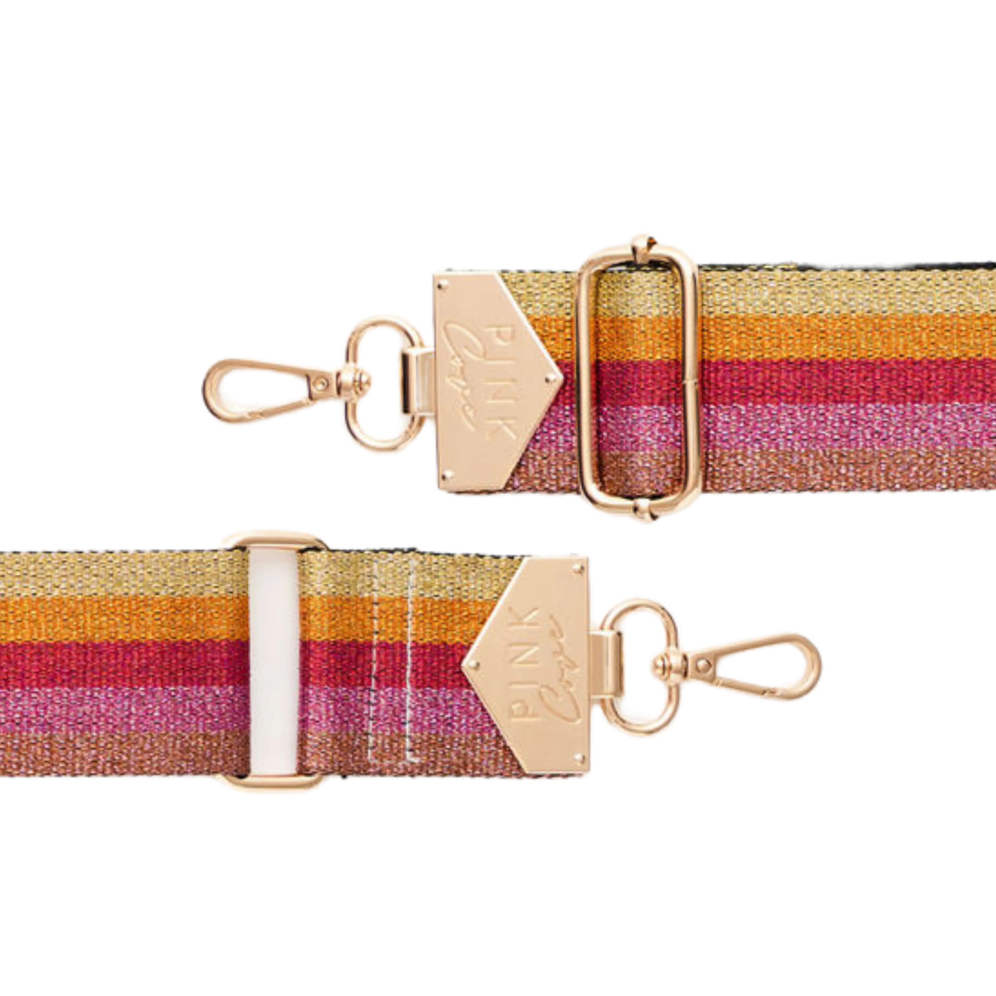 BAG STRAPS - 14K GLITTER PINK/ORANGE