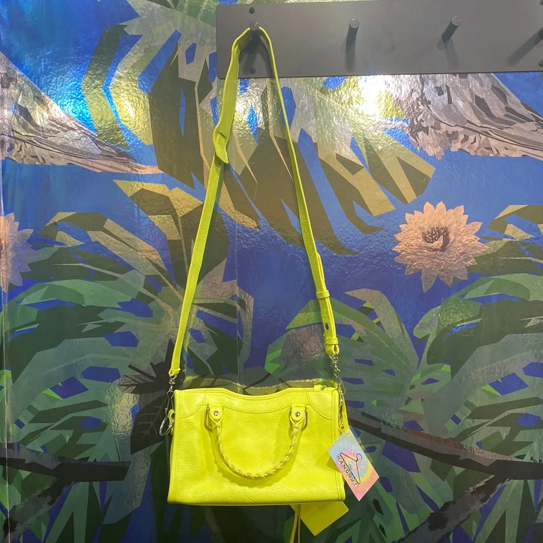 Balenciaga City Mini Neon Yellow City Bag
