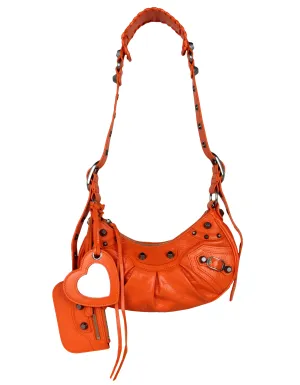 Balenciaga Neon Orange Arena Le Cagole XS Shoulder Bag