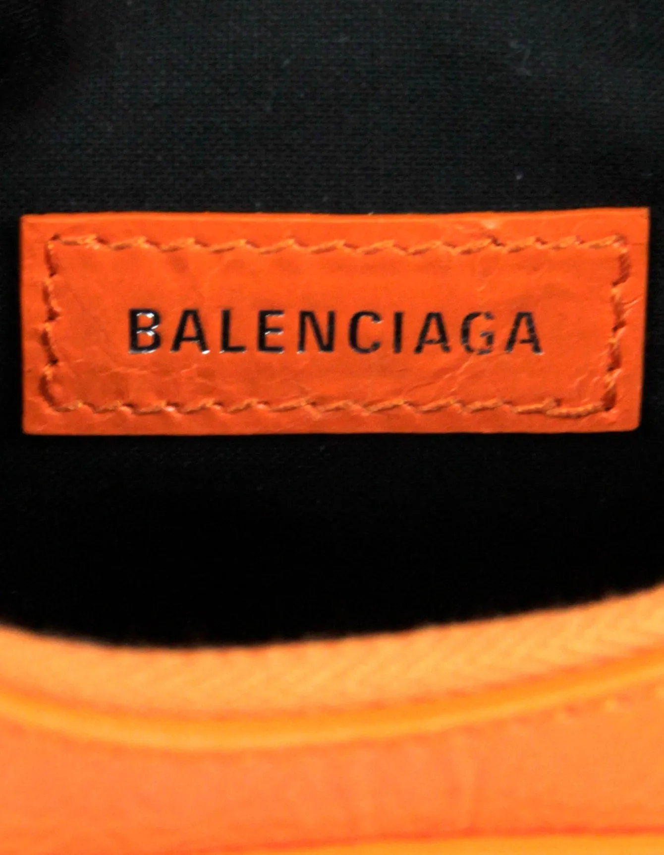 Balenciaga Neon Orange Arena Le Cagole XS Shoulder Bag