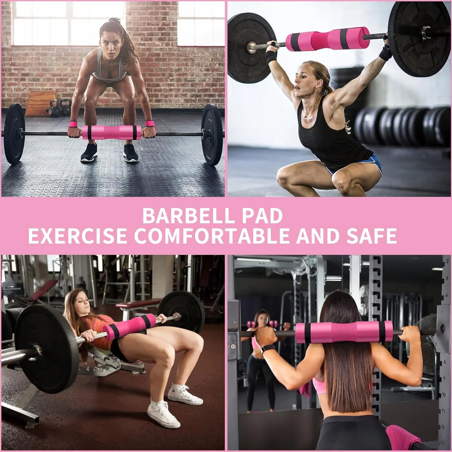 Barbell Pad Set for Squat,9 PCS Hip Thrusts Workout Foam Weight Lifting Bar Cushion