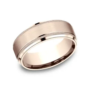 Benchmark 14K Rose Gold Men's Wedding Band CF6832114KR