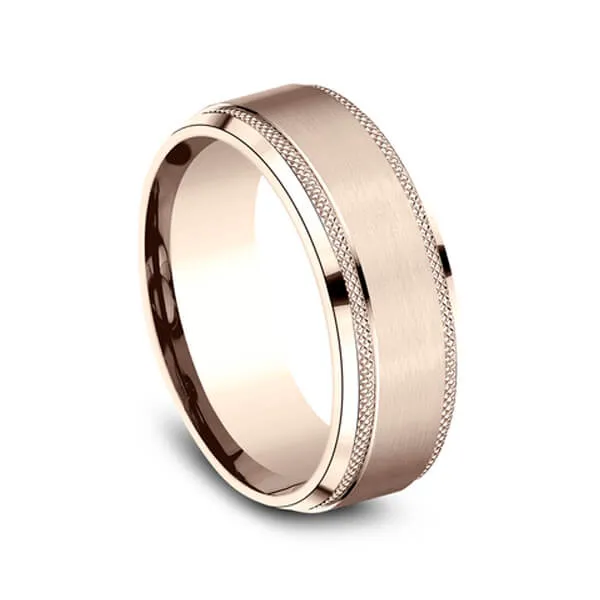 Benchmark 14K Rose Gold Men's Wedding Band CF6832114KR