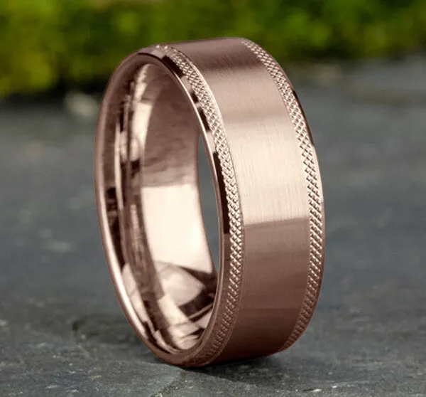 Benchmark 14K Rose Gold Men's Wedding Band CF6832114KR