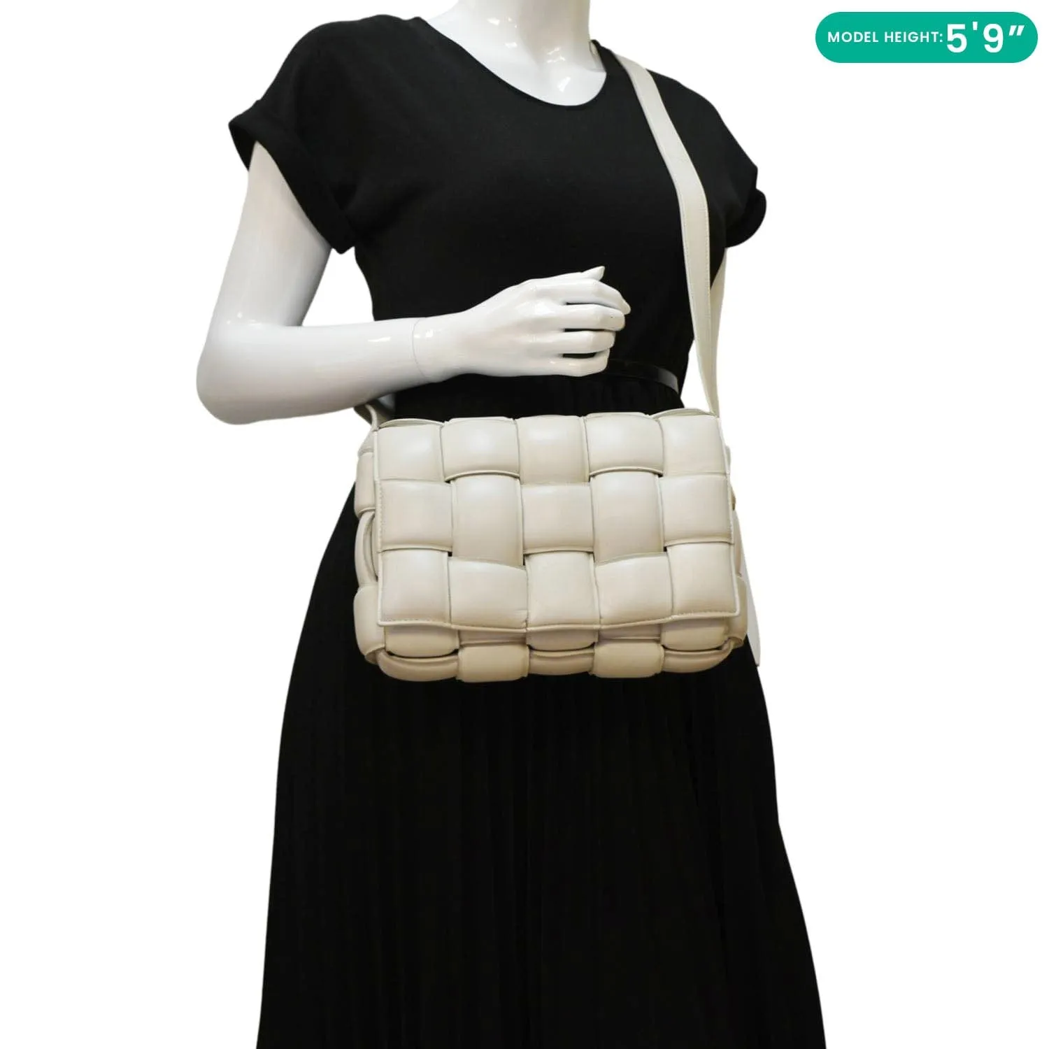 BOTTEGA VENETA Padded Cassette Leather Crossbody Bag Plaster