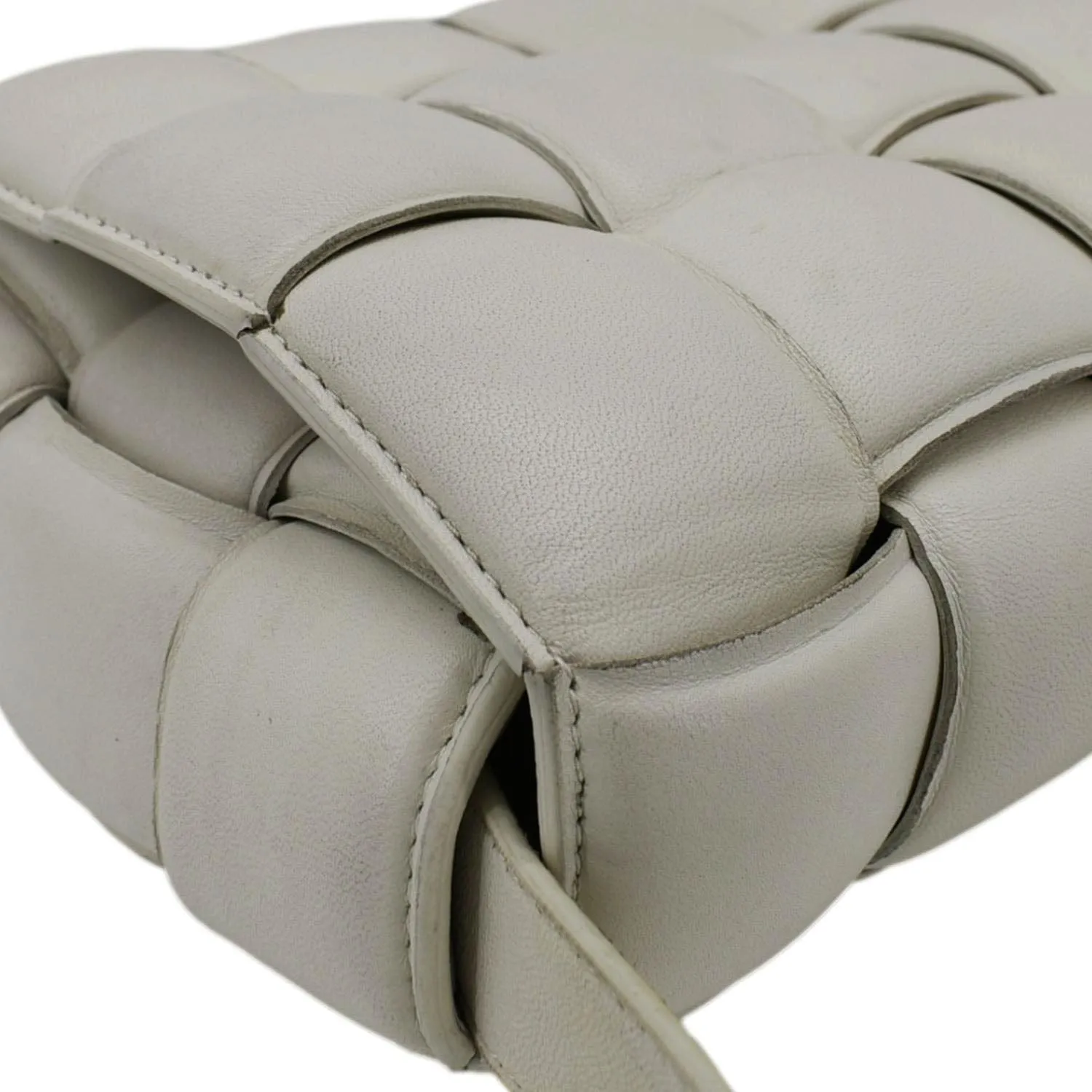BOTTEGA VENETA Padded Cassette Leather Crossbody Bag Plaster