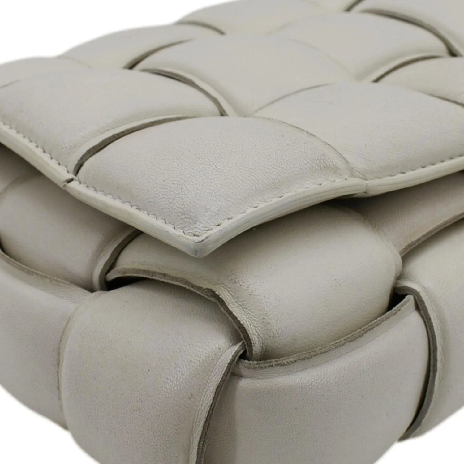 BOTTEGA VENETA Padded Cassette Leather Crossbody Bag Plaster