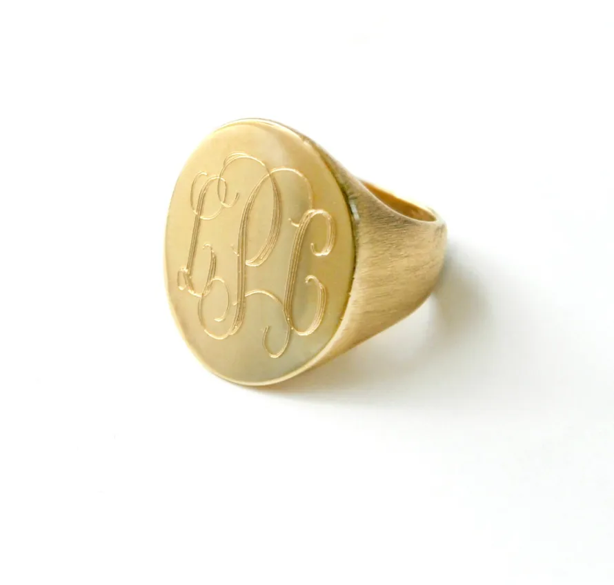 Boyfriend Signet Monogram Ring