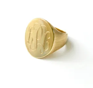 Boyfriend Signet Monogram Ring