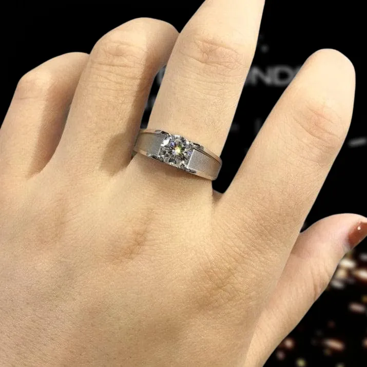 Brilliant Cut Diamond Men's Wedding Ring