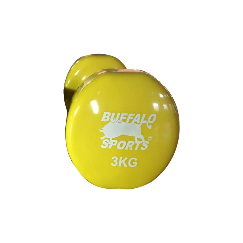 Buffalo Sports 3kg Plastic Coated Dumbbell