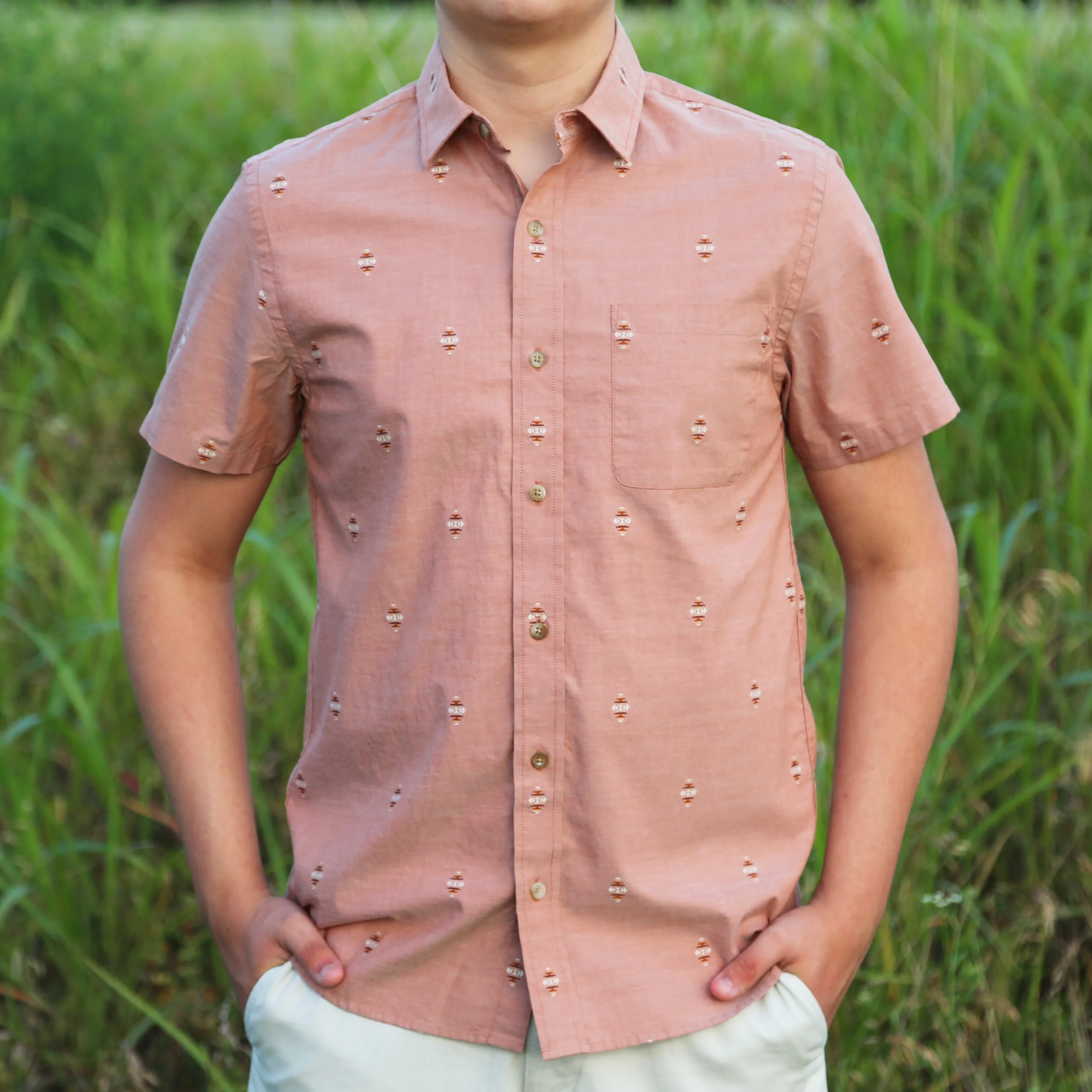 Carson Shirt Sierra Chambray Multi Dobby