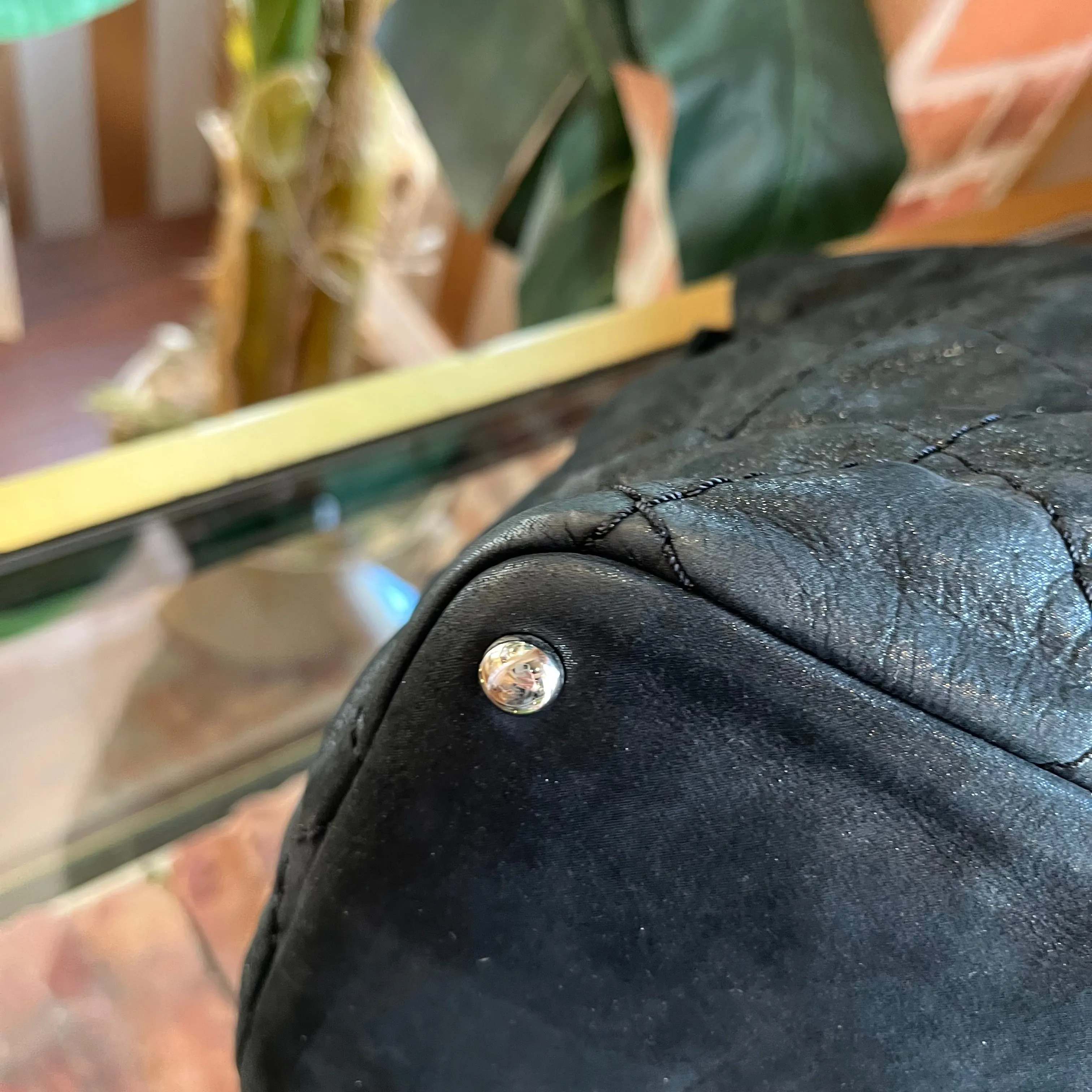 CHANEL Black Iridescent " Sea Hit" CC Two Way Tote ADI1146
