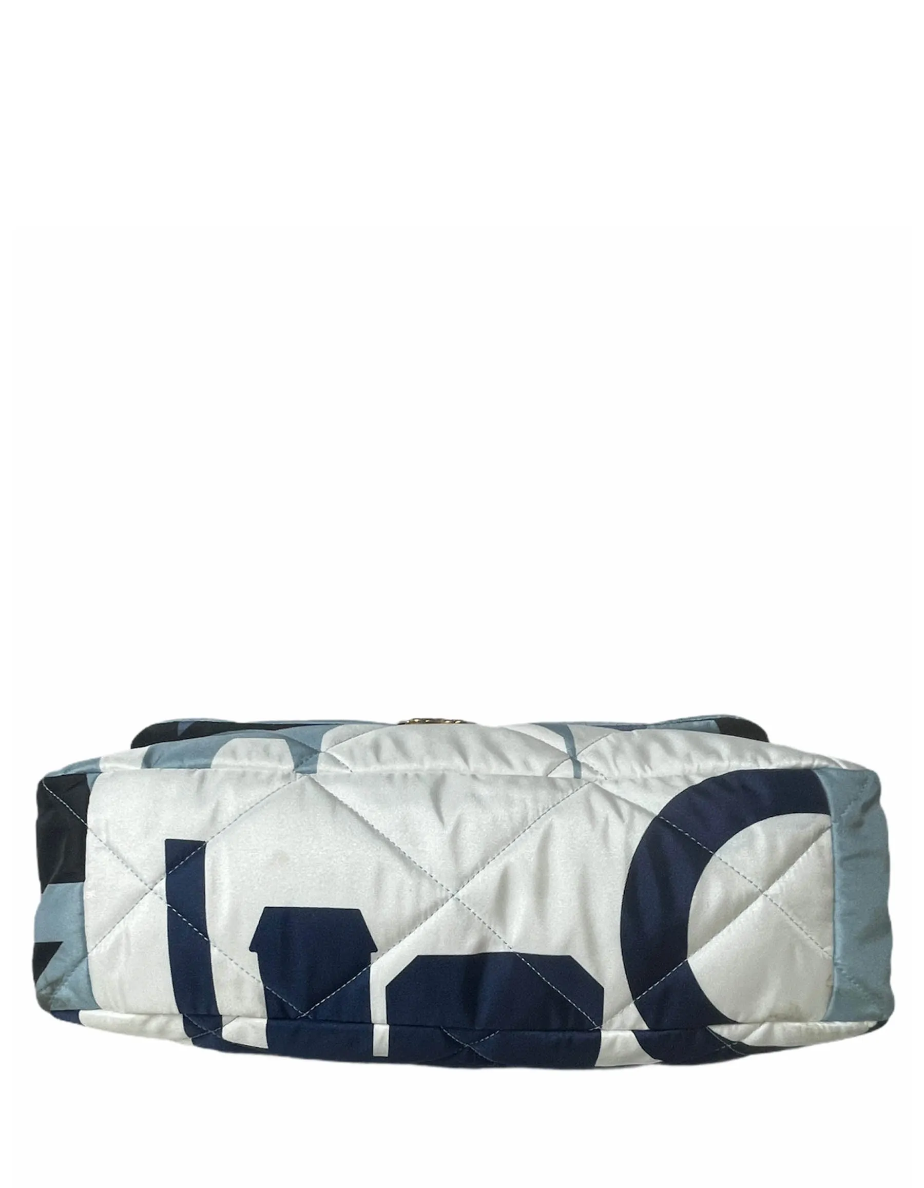 Chanel Blue/White/Black Maxi Scarf Chanel 19 Flap Bag