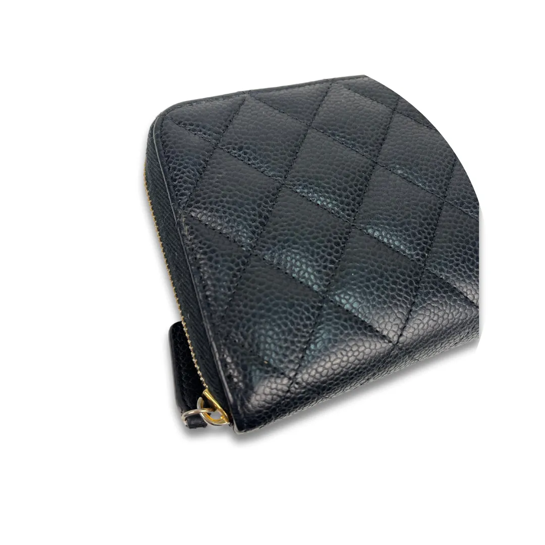 Chanel Classic Caviar Zipper Wallet