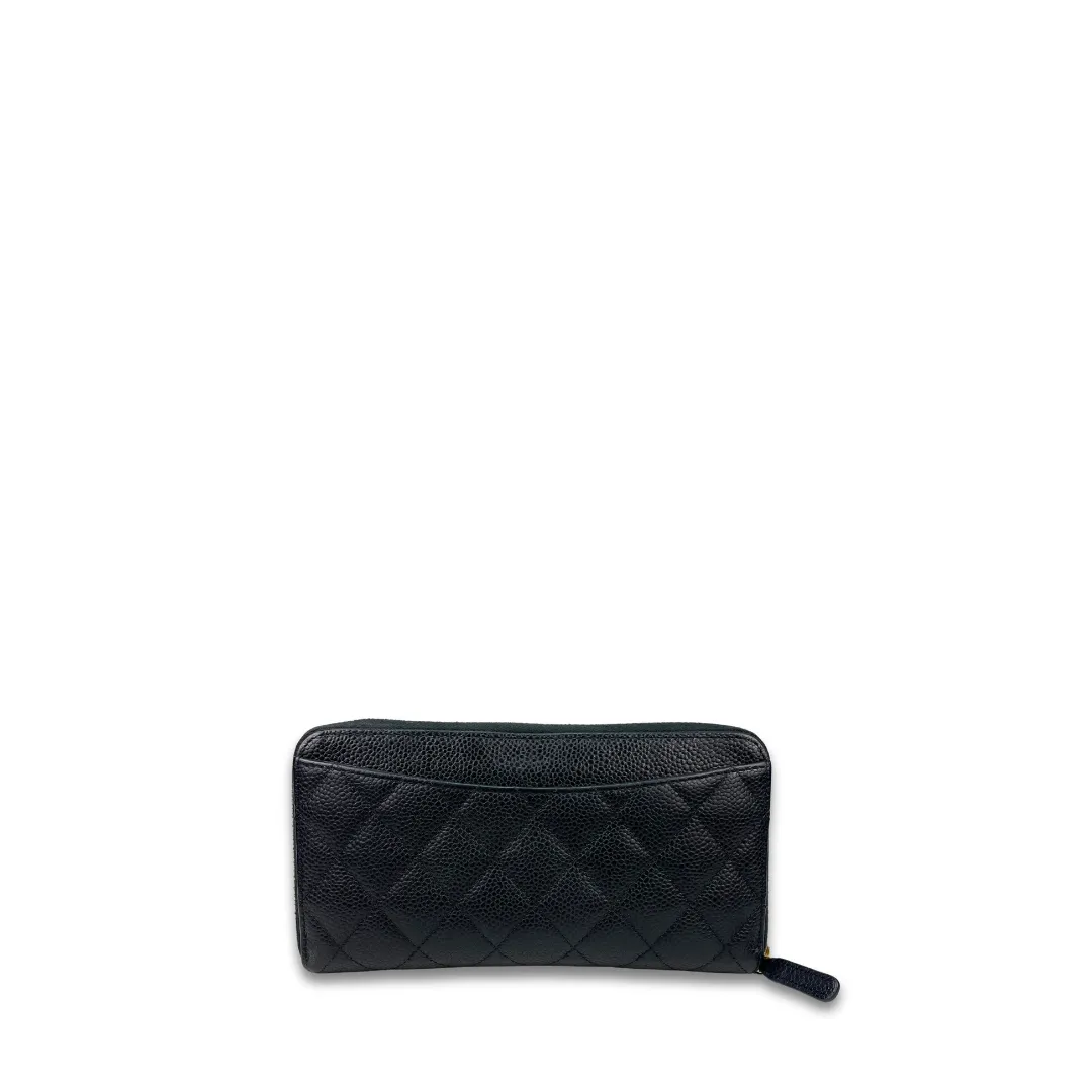 Chanel Classic Caviar Zipper Wallet