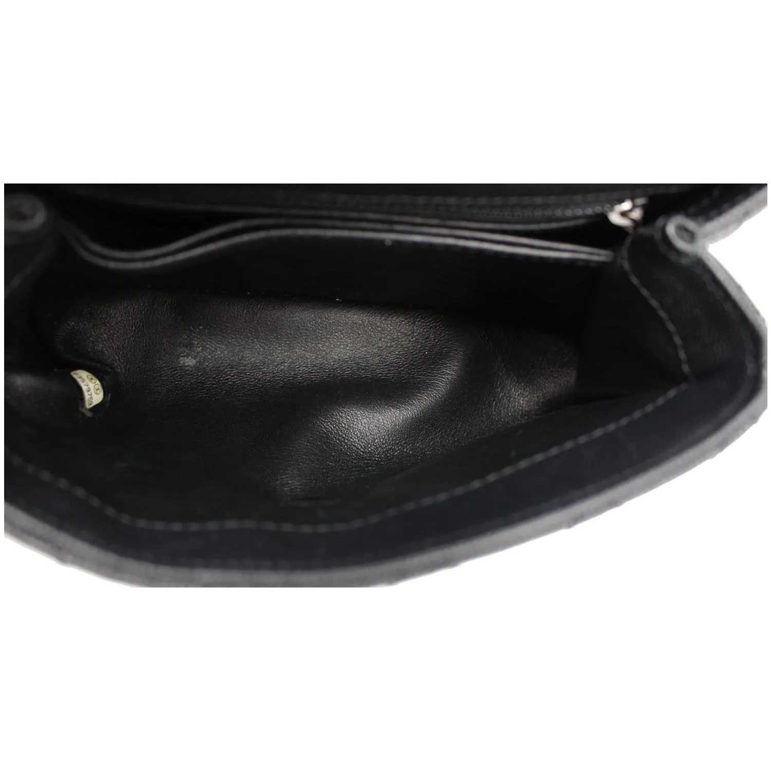 CHANEL Coco Mini Top Lizard Handle Caviar Leather Shoulder Bag Black