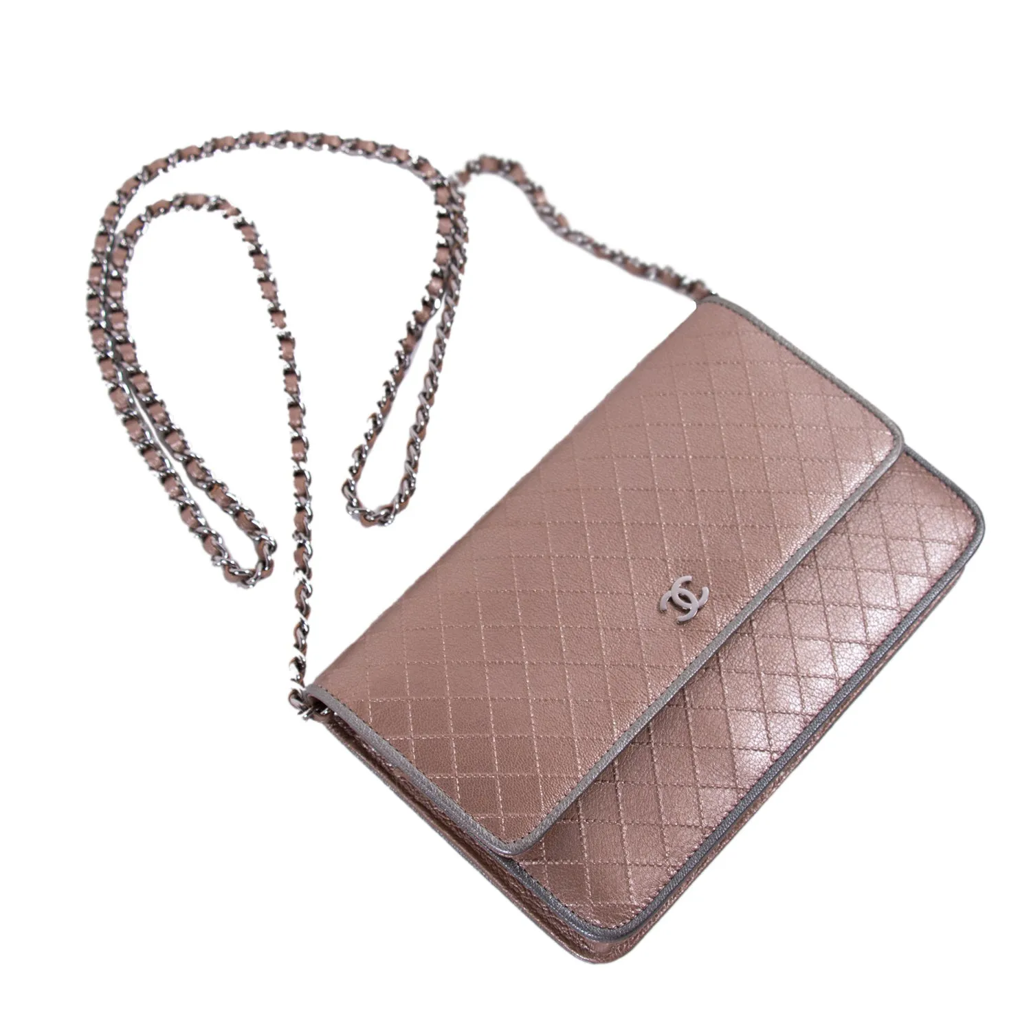 Chanel Diamond Stitch Wallet on Chain