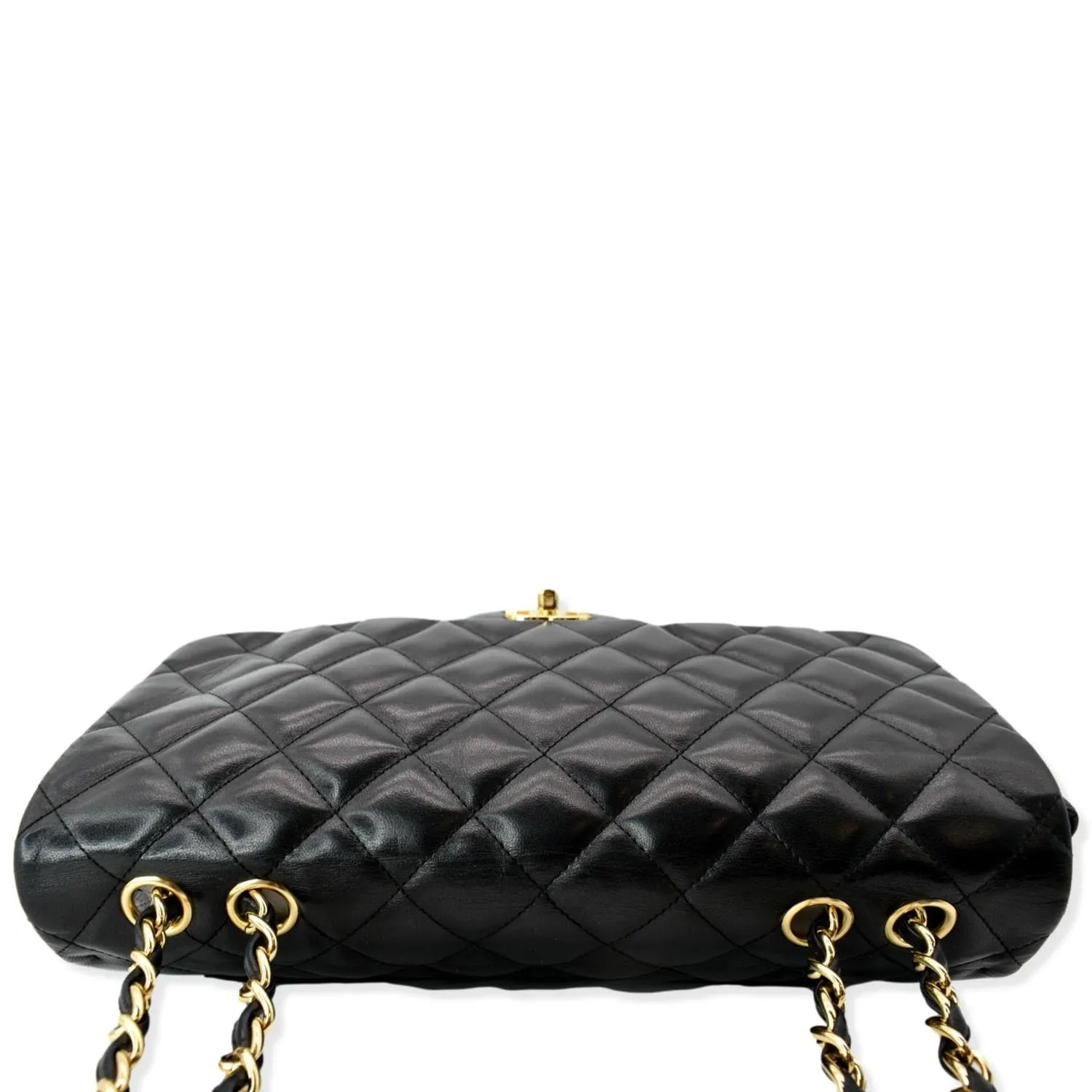 CHANEL Jumbo Classic Single Flap Lambskin Shoulder Bag Black