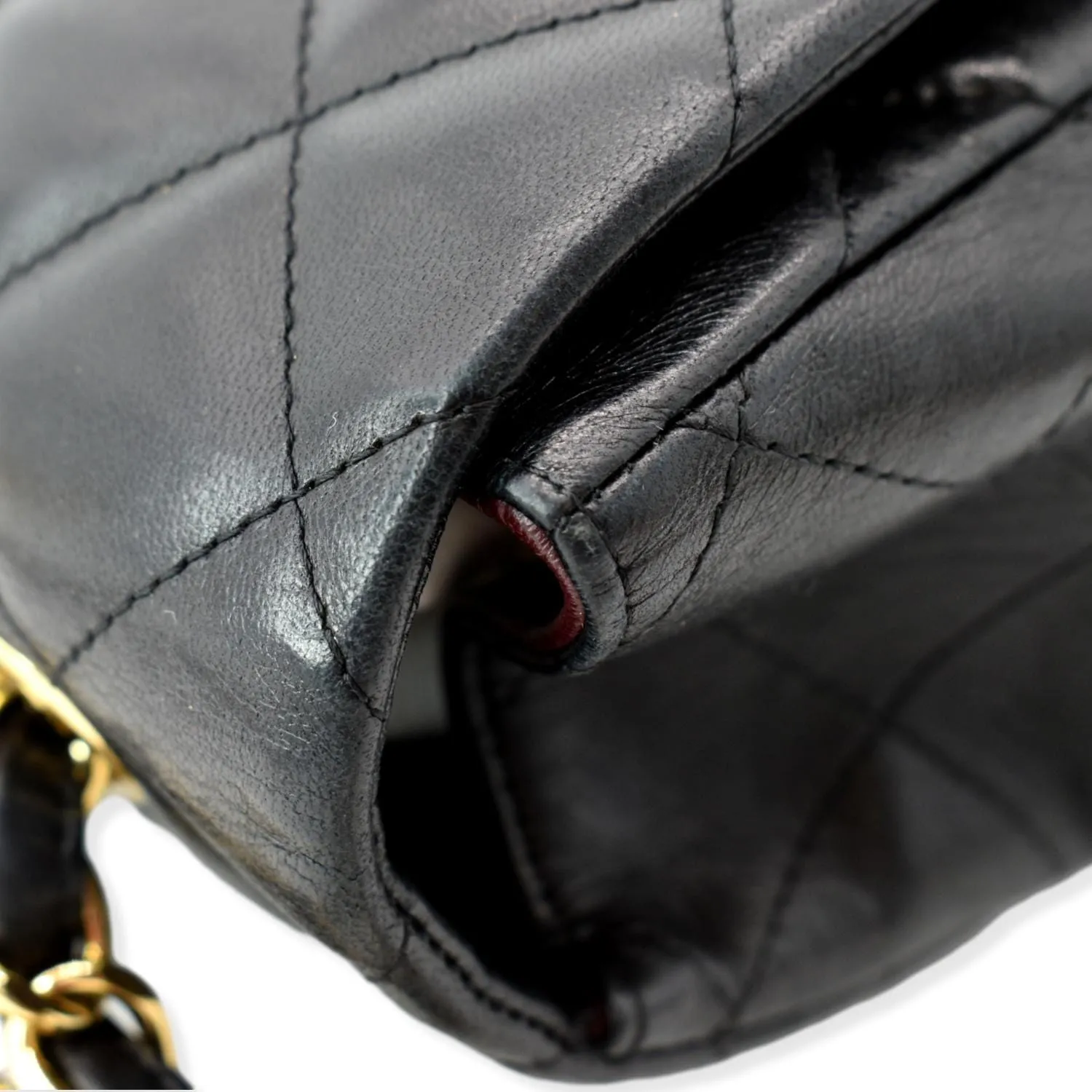 CHANEL Jumbo Classic Single Flap Lambskin Shoulder Bag Black