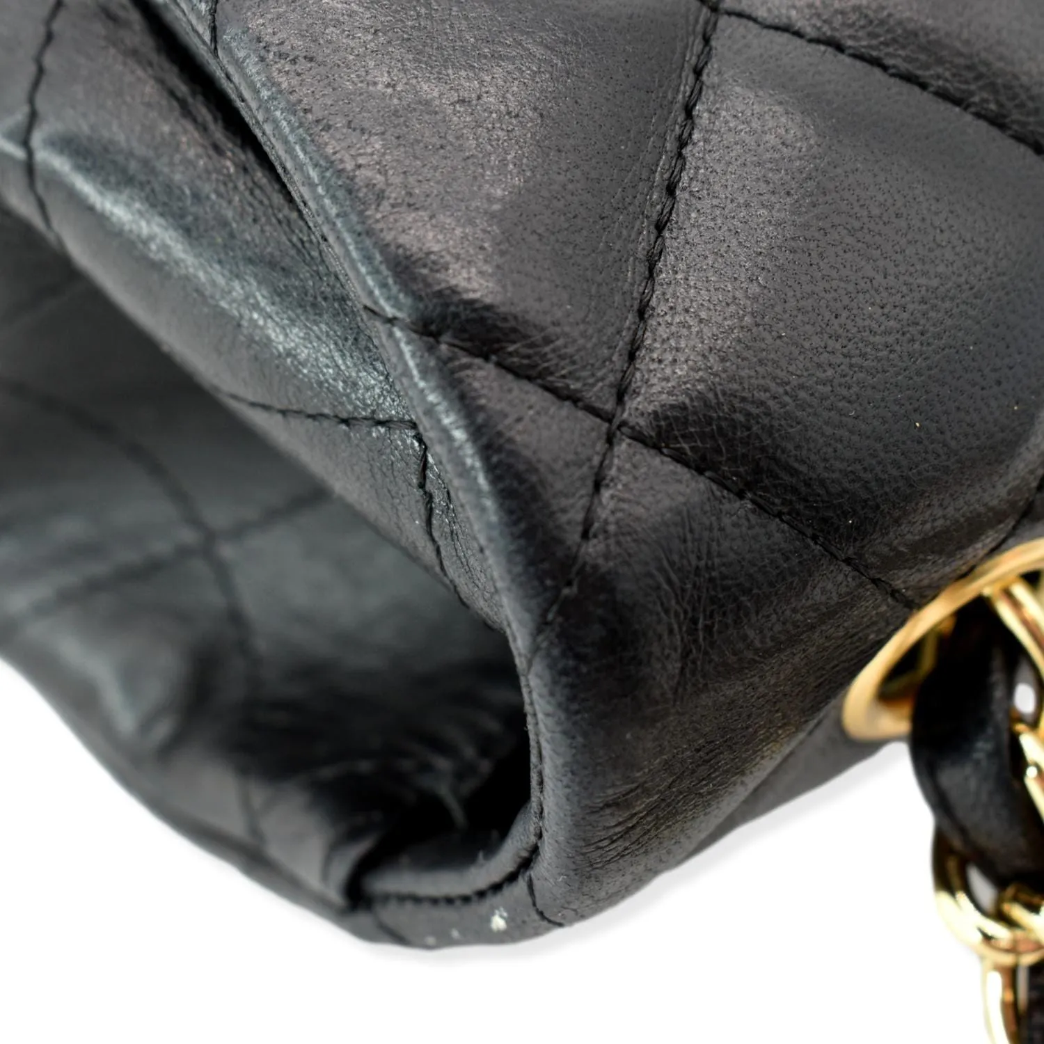 CHANEL Jumbo Classic Single Flap Lambskin Shoulder Bag Black