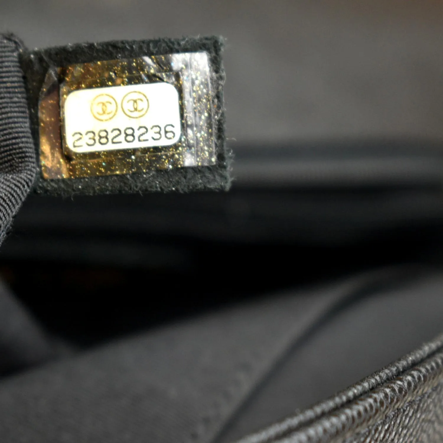 CHANEL Large Boy Flap Caviar Leather Shoulder Bag Black