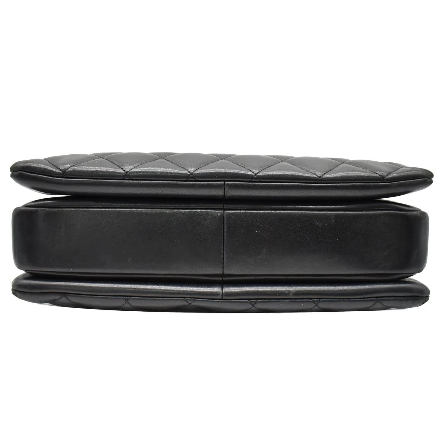 CHANEL Trendy CC Large Flap Quilted Lambskin Leather Shoulder Bag Black