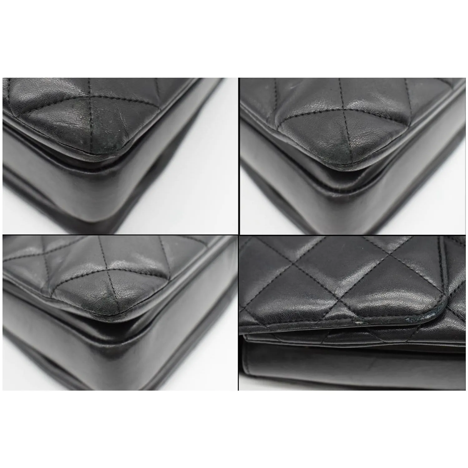 CHANEL Trendy CC Large Flap Quilted Lambskin Leather Shoulder Bag Black