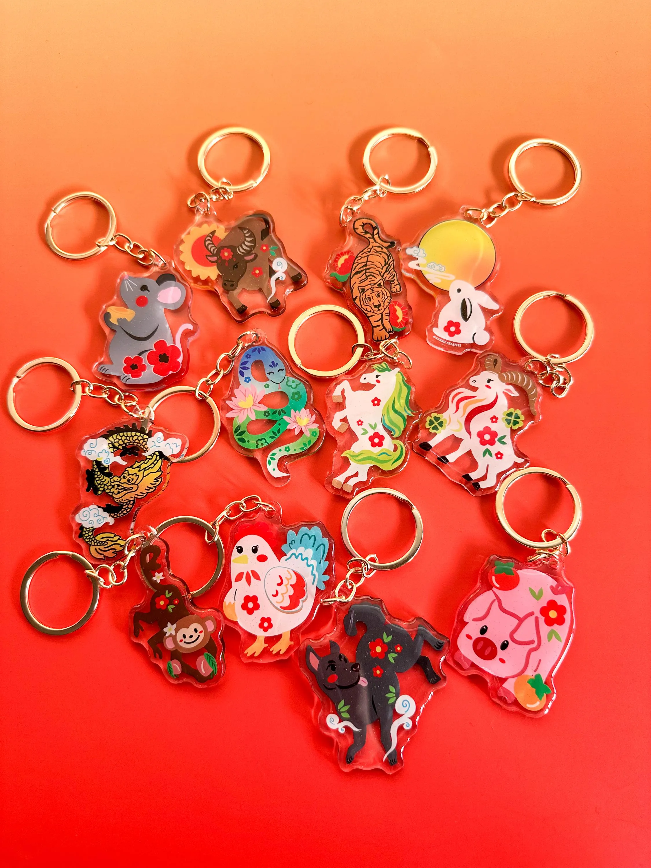 Chinese Zodiac Acrylic Keychain
