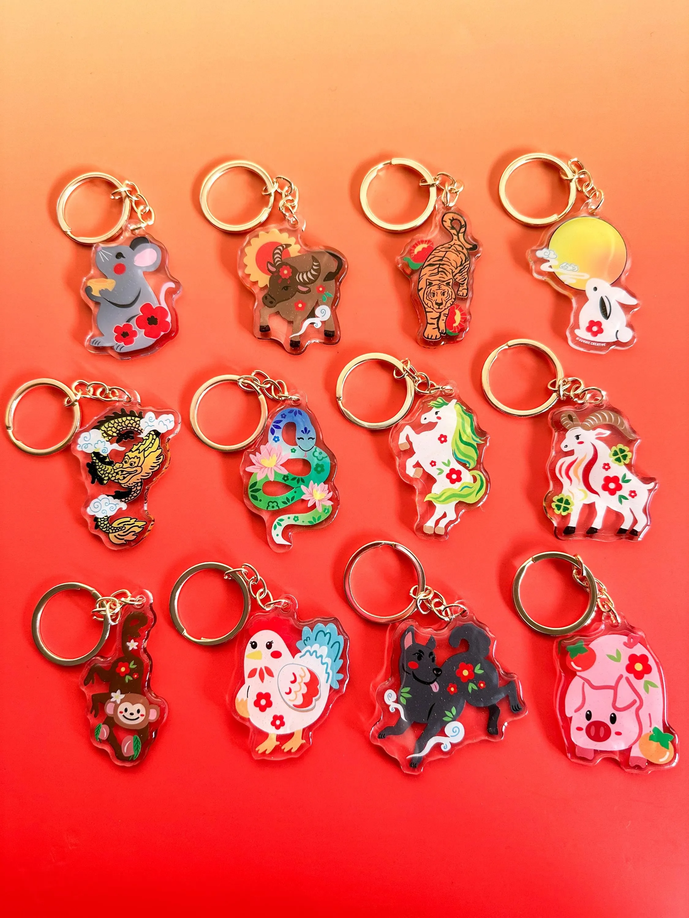 Chinese Zodiac Acrylic Keychain