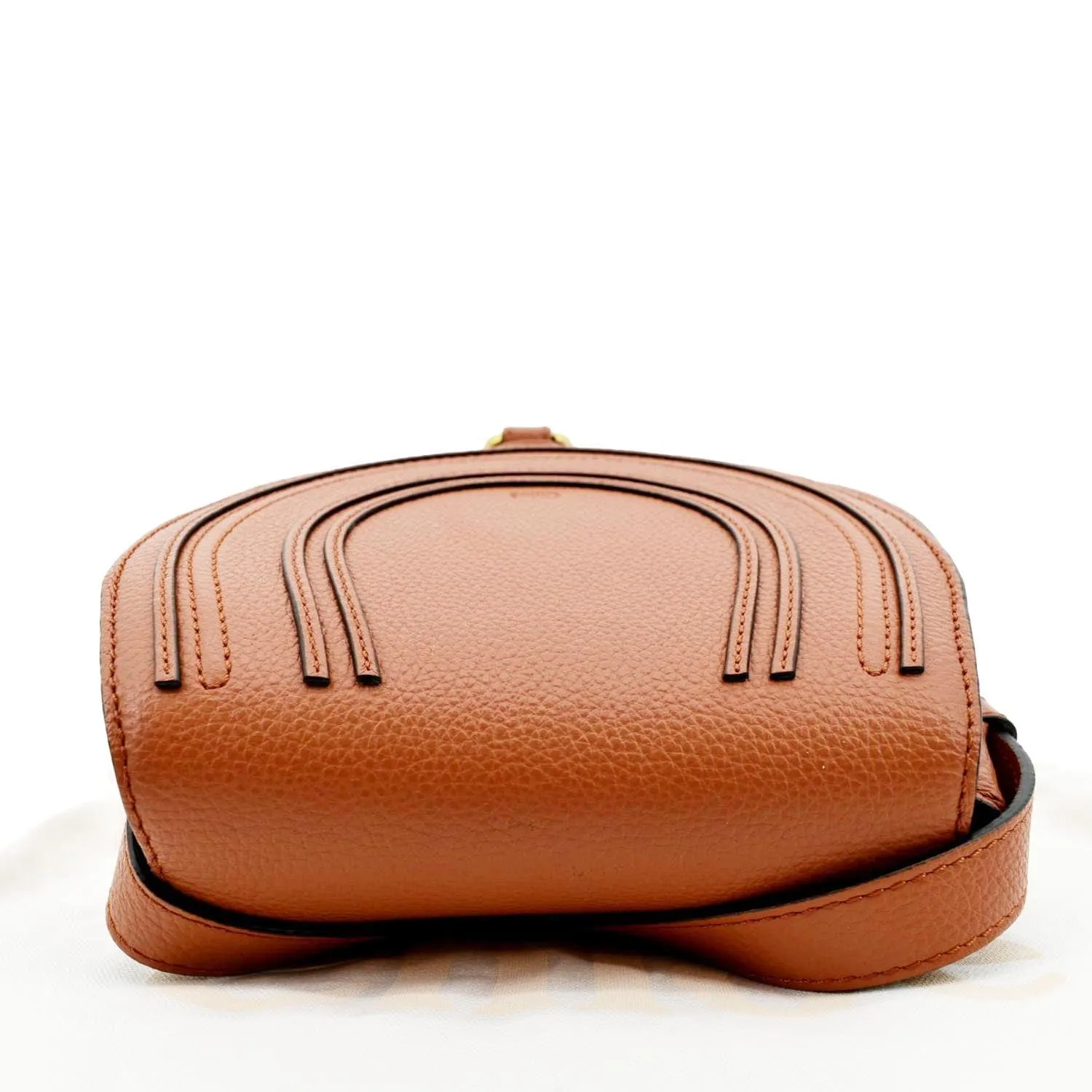 CHLOE Marcie Leather Crossbody Bag Orange