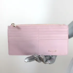 Christian Dior Flat Zip Wallet Blush Leather Handbag Insert