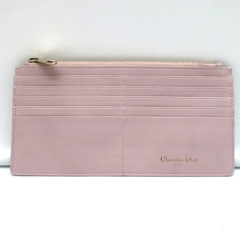 Christian Dior Flat Zip Wallet Blush Leather Handbag Insert