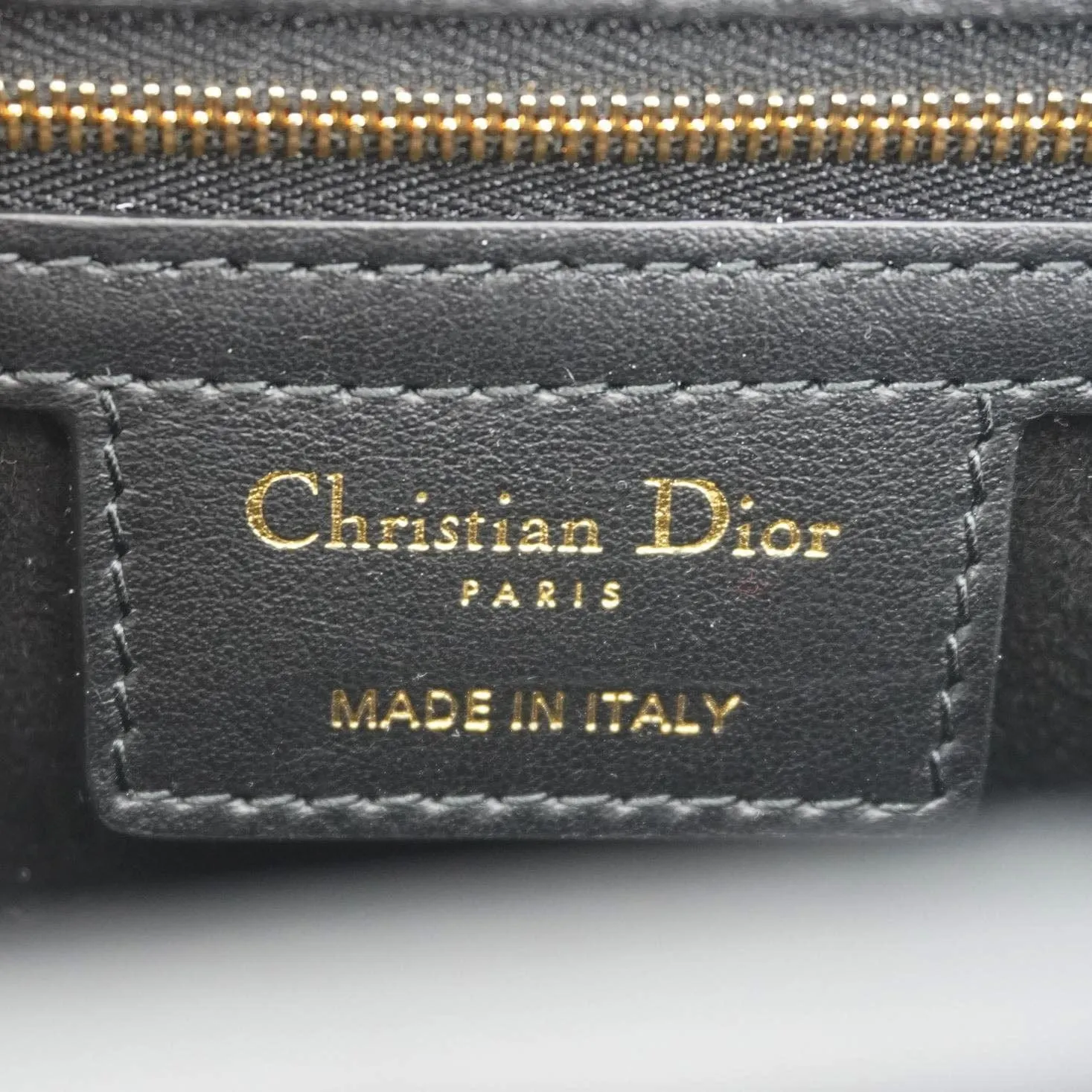 CHRISTIAN DIOR Jolie Small Cannage Tweed Top Handle Shoulder Bag Black