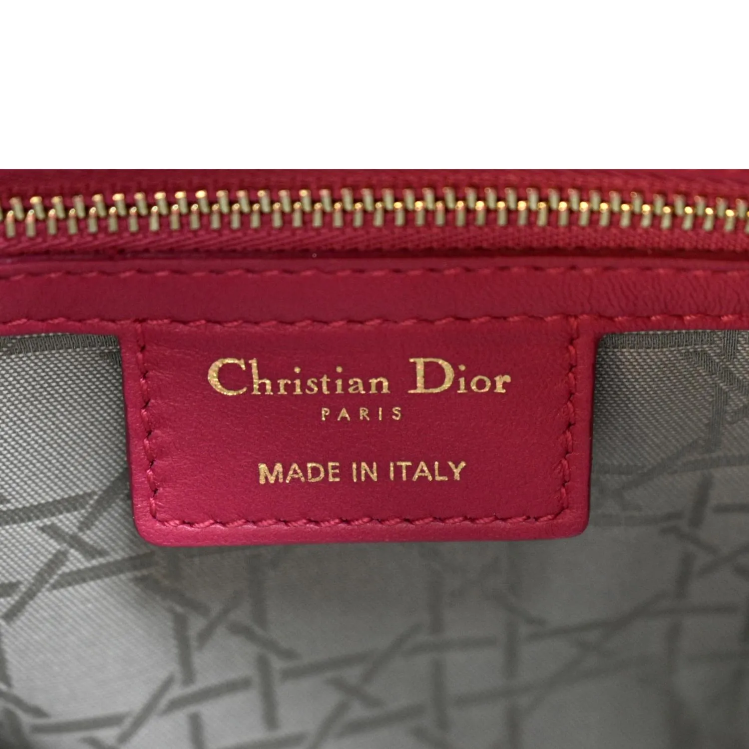 CHRISTIAN DIOR Large Lady Dior Cannage Lambskin Shoulder Bag Pink