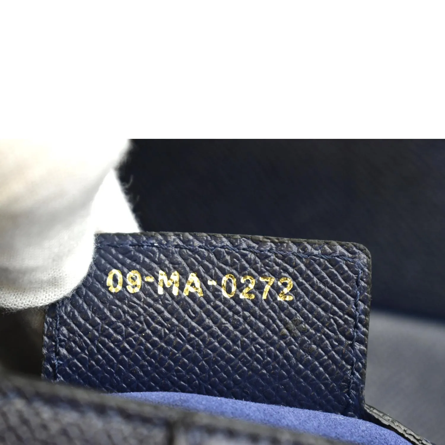 CHRISTIAN DIOR Saddle Grained Calfskin Leather Shoulder Bag Royal Blue