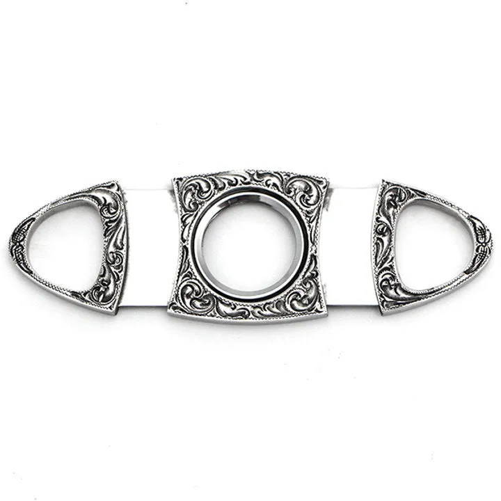 Cigar Cutter, Hand Engraved Sterling Silver - CG-CT
