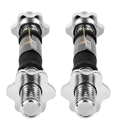 Cockatoo (10 Kg-20 Kg) Professional Dumbbells Set With Regular Metal Integrated (31 mm) Rubber Plates, Dumbbells Kit (10)